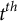 t Superscript t h