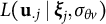 upper L left parenthesis bold u Subscript period j Baseline vertical bar bold italic xi Subscript j Baseline comma sigma Subscript theta v Baseline right parenthesis