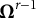 bold upper Omega Superscript r minus 1