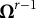 bold upper Omega Superscript r minus 1