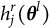 h Subscript j Superscript r Baseline left parenthesis bold italic theta Superscript l Baseline right parenthesis