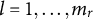 l equals 1 comma ellipsis comma m Subscript r Baseline