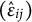 left parenthesis ModifyingAbove epsilon With caret Subscript i j Baseline right parenthesis