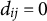 d Subscript i j Baseline equals 0