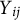 upper Y Subscript i j