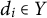 d Subscript i Baseline element of upper Y