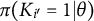 pi left parenthesis upper K Subscript i Sub Superscript prime Subscript Baseline equals 1 vertical bar theta right parenthesis