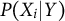 upper P left parenthesis upper X Subscript i Baseline vertical bar upper Y right parenthesis