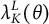 lamda Subscript upper K Superscript upper L Baseline left parenthesis theta right parenthesis