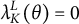 lamda Subscript upper K Superscript upper L Baseline left parenthesis theta right parenthesis equals 0