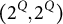left parenthesis 2 Superscript upper Q Baseline comma 2 Superscript upper Q Baseline right parenthesis