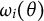 omega Subscript i Baseline left parenthesis theta right parenthesis