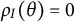 rho Subscript upper I Baseline left parenthesis theta right parenthesis equals 0