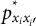 p Subscript x Sub Subscript i Subscript x Sub Subscript i prime Superscript asterisk