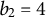 b 2 equals 4