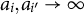 a Subscript i Baseline comma a Subscript i Sub Superscript prime Subscript Baseline right arrow infinity
