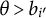 theta greater than b Subscript i prime