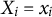 upper X Subscript i Baseline equals x Subscript i