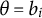 theta equals b Subscript i