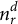 n Subscript r Superscript d