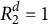 upper R 2 Superscript d Baseline equals 1