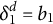 delta 1 Superscript d Baseline equals b 1