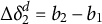normal upper Delta delta 2 Superscript d Baseline equals b 2 minus b 1