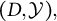 left parenthesis upper D comma script upper Y right parenthesis comma