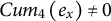 upper C u m Subscript 4 Baseline left parenthesis e Subscript x Baseline right parenthesis not equals 0