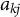 a Subscript k j