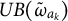 upper U upper B left parenthesis omega overtilde Subscript a Sub Subscript k Subscript Baseline right parenthesis