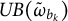 upper U upper B left parenthesis omega overtilde Subscript b Sub Subscript k Subscript Baseline right parenthesis