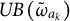 upper U upper B left parenthesis omega overtilde Subscript a Sub Subscript k Subscript Baseline right parenthesis