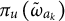 pi Subscript u Baseline left parenthesis omega overtilde Subscript a Sub Subscript k Subscript Baseline right parenthesis