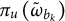 pi Subscript u Baseline left parenthesis omega overtilde Subscript b Sub Subscript k Subscript Baseline right parenthesis