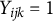 upper Y Subscript i j k Baseline equals 1