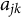a Subscript j k