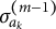 sigma Subscript a Sub Subscript k Superscript left parenthesis m minus 1 right parenthesis