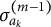 sigma Subscript a Sub Subscript k Superscript left parenthesis m minus 1 right parenthesis