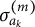 sigma Subscript a Sub Subscript k Superscript left parenthesis m right parenthesis