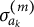 sigma Subscript a Sub Subscript k Superscript left parenthesis m right parenthesis