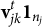 bold v Subscript j k Superscript t Baseline bold 1 Subscript n Sub Subscript j