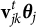 bold v Subscript j k Superscript t Baseline bold italic theta Subscript j