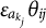 epsilon Subscript a Sub Subscript k Sub Sub Subscript j Baseline theta Subscript i j