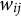 w Subscript i j