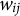 w Subscript i j