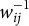w Subscript i j Superscript negative 1