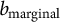 b Subscript marginal