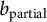 b Subscript partial