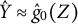 ModifyingAbove upper Y With caret almost equals ModifyingAbove g With caret Subscript 0 Baseline left parenthesis upper Z right parenthesis
